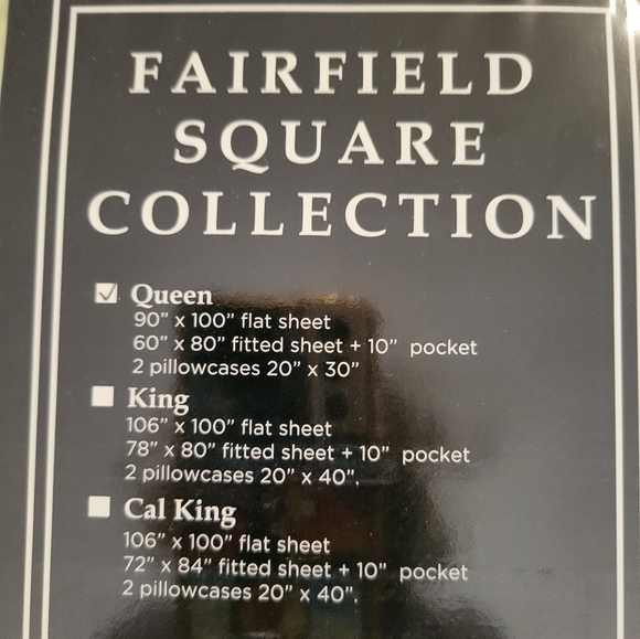 Fairfield Square Collection Queen Sheet Set in Spring Green and White - Picture 2 of 3